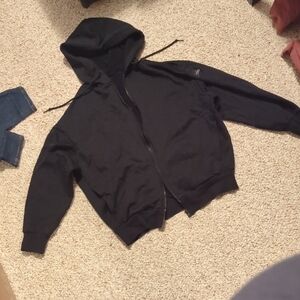 ALO Yoga Black Oversized Zip-Up Hoodie